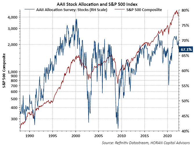 AAII stock allocation May 2022
