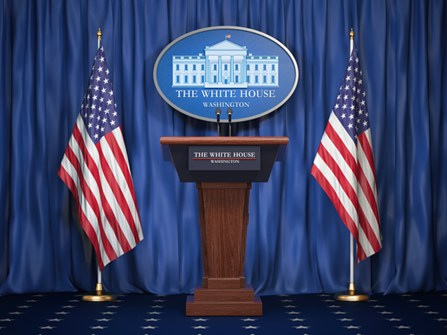 white house podium